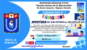 APERTURA DEL BUEN RETORNO AL A&Ntilde;O ESCOLAR 2021