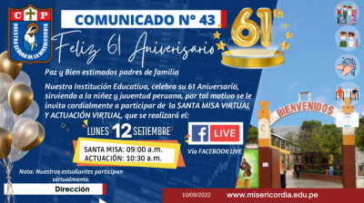 FELIZ 61 ANIVERSARIO INSTITUCIONAL