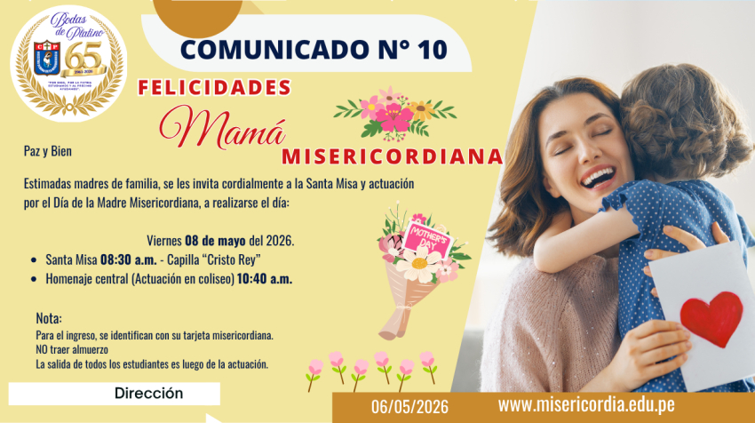 DÍA DE LA MADRE MISERICORDIANA