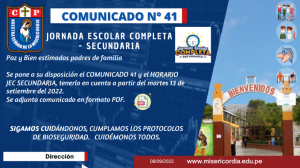 HORARIO JEC - SECUNDARIA