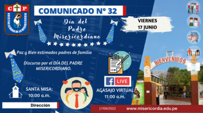 DISCURSO POR EL D&Iacute;A DEL PADRE MISERICORDIANO 2022.