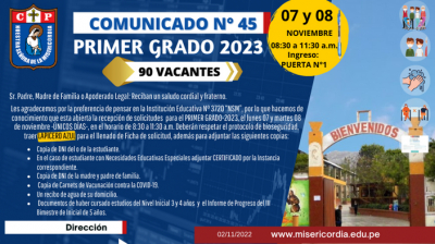 PRIMER GRADO 2023