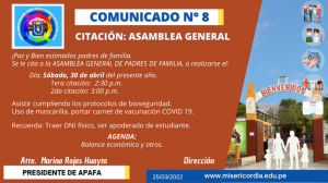 1era ASAMBLEA GENERAL APAFA