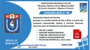 ALCANCES PARA FINALIZACI&Oacute;N DEL A&Ntilde;O 2021.