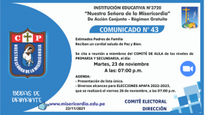 CITACI&Oacute;N COMIT&Eacute; DE AULA