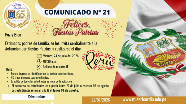 FELICES FIESTAS PATRIAS PER&Uacute;