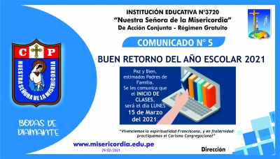 Buen Retorno del A&ntilde;o Escolar 2021